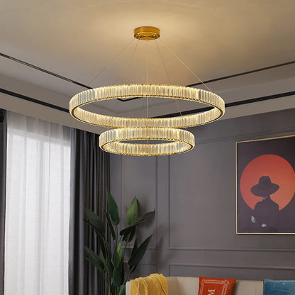 Nordic Style Custom LED Crystal Chandelier for High Ceilings Adjustable Height for Restaurant Villa Hotel Lobby Decor
