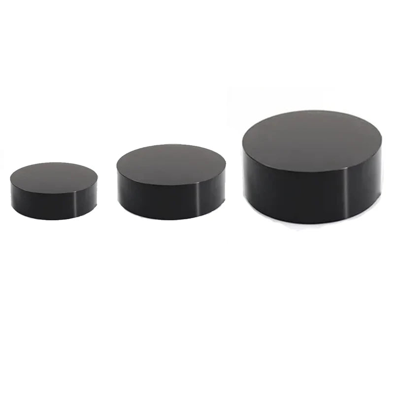 Set 3 Black Acrylic Cylinder Display Stands-Elegant Eco-friendly Portable for Wedding Christmas Graduation Party Decorations