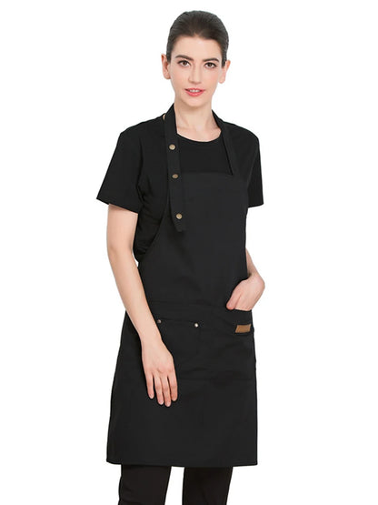 Black Apron Bartender Beauty Salon Supermarket BBQ Sleeveless Waist Catering Kitchen Work Apron Kitchen Accessories