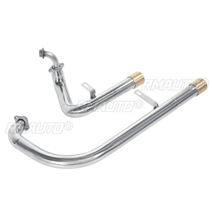Motorcycle Long Exhaust Muffler Pipe Full System + Silencer for Yamaha Virago XV125 XV250 Moto Stainless Steel Exhaust Pipes