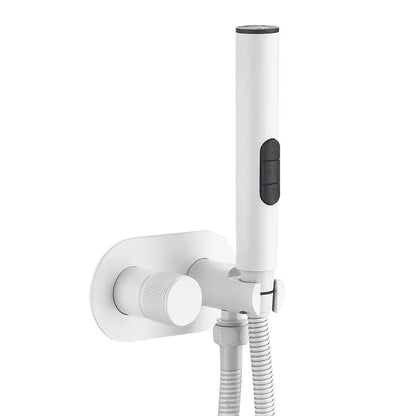 Brushed Gold Uncoated Brass Handheld Bidet Sprayer Set  Wall Mount Toilet Washer with Adapter Bathroom Use