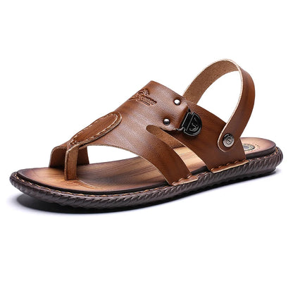 FUQIAO Summer New Style Men's Sandals Leather Soft Bottom Leisure Men Shoes Sandals Recommend Zandalias Para Hombre Verano