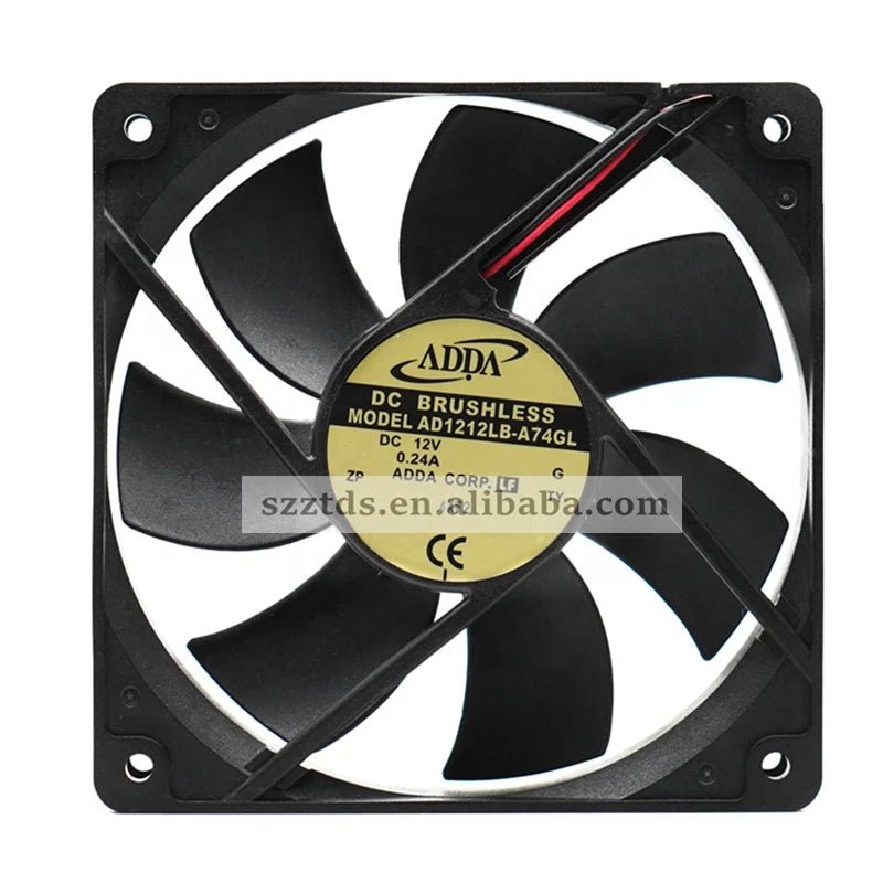 ADDA 12025 Fan 120mm AD1212LB-A74GL 12V 0.24A Dc Fan 120x120x25mm 1800RPM Quiet Ball Bearing PC case Industrial Cooling Fan