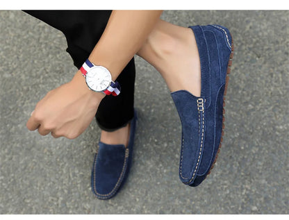 Suede Leather Man Loafers Luxury 2021 Casual Shoes For Men Boat Shoes Handmade Men Slipon Driving Shoes Male Moccasins Zapatos99