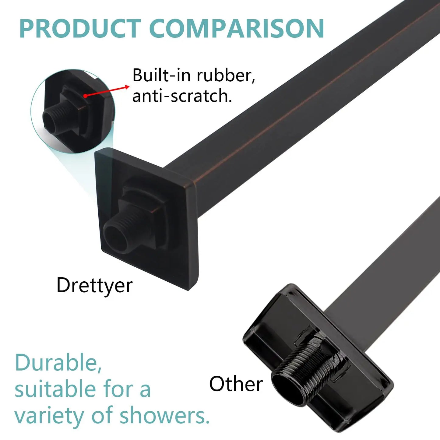 2026 Wall Mount 24 Inch Brass Square Shower Arm Thermostatic Faucets Soft Spray Brushed Surface Ceramic Valve Fixed Rain Shower
