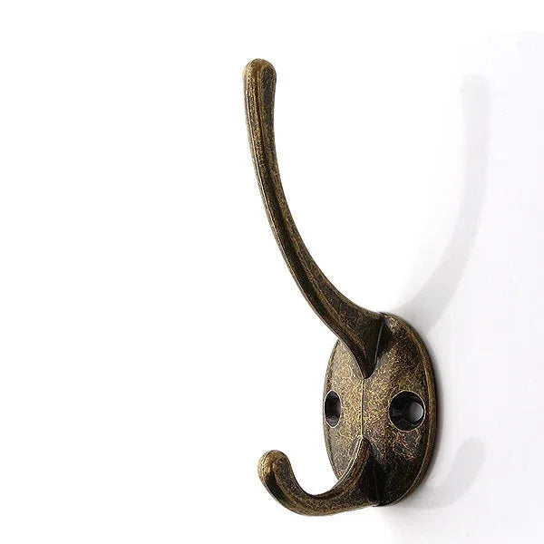 KAK Vintage Hangers Hook Zinc Alloy Wall Hook Bronze Cloth Coat Bag Hat Hanging Hooks Bathroom Kitchen Anitque Racks with screws