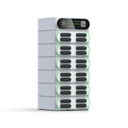 hot sale sharing power bank rental station 24-stack hire phone charging station with MIFI shared powerbank vending machine
