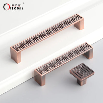 Best Price 96mm Modern Zinc Alloy Solid Hardware Copper Bronze Rectangular Antique Wardrobe Kitchen Cabinet Door Pull Handle