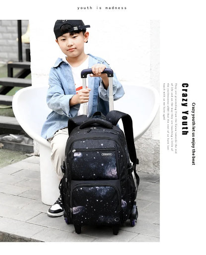 Japanese Korean Student Backpack Large Capacity Multi-Layer Breathable Design Waterproof Stylish Trolley for Stair Climbing