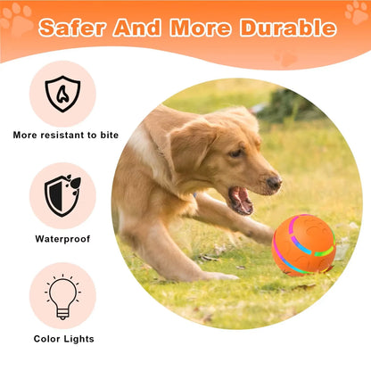 Interactive USB Charging LED Light Auto Electric Moving Remote Control Smart Dog Rolling Ball Electronic Interactive Pet Toy