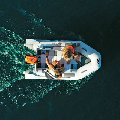 AQUA MARINA BT-06360AL PVC Inflatable Assault Boat Canoe 359x176cm Aluminium Floor 3+Keel Drifting Ready 6-Person Capacity