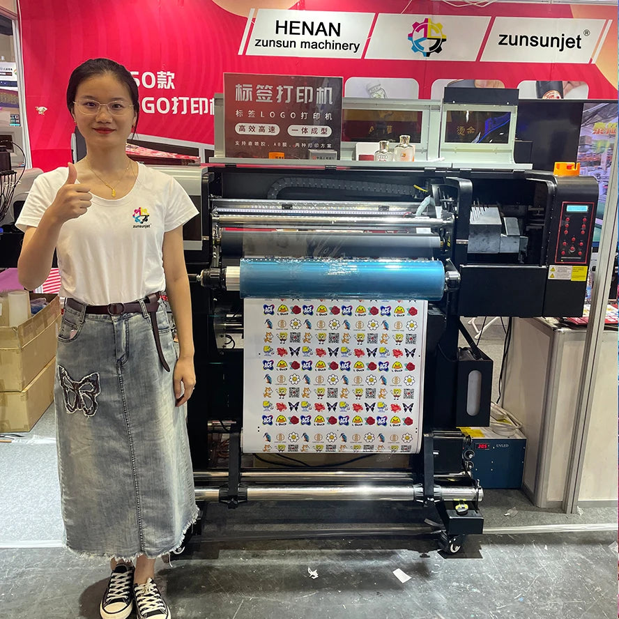 60 Cm Uv Dtf Gold Foil Printer  Printing Ab Glue Varnish Embroidery Printer