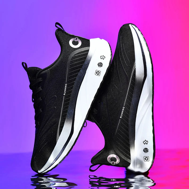 Premium Breathable Mesh Running Shoes Lightweight Carbon Fiber High-Traction Outsole US 13/ EU 47-48 Winter Anti-Slip Foam