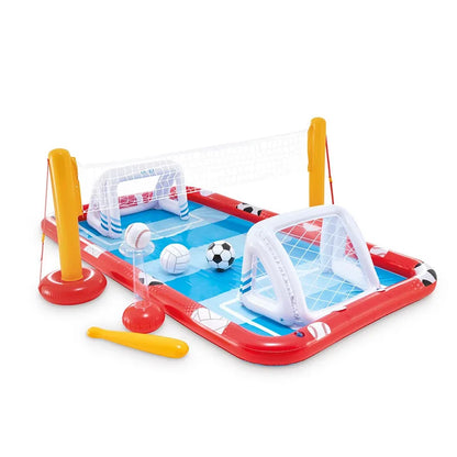 Popular PVC Inflatable Outdoor Playground with Soccer Base Ball Volleyball Floating Pool Bar for Children Bulk Swimming Pool