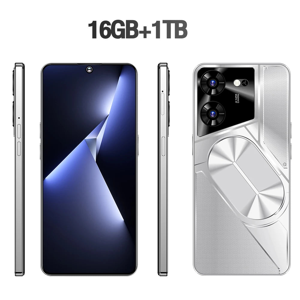 New Product 7.3 Inch 16GB+1TB 6800 MAh 5G Smartphone t Echno Phone Original Povo 5 Pro Mobile Phone Android 13.0 Telephone