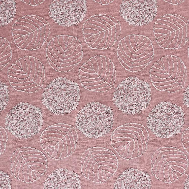 Width 120 cm Plain Embroidery Leaves Flowers Fabric Cotton Linen Rayon Viscose Fabric for Pillow Home Textile Fashion Dress Bag