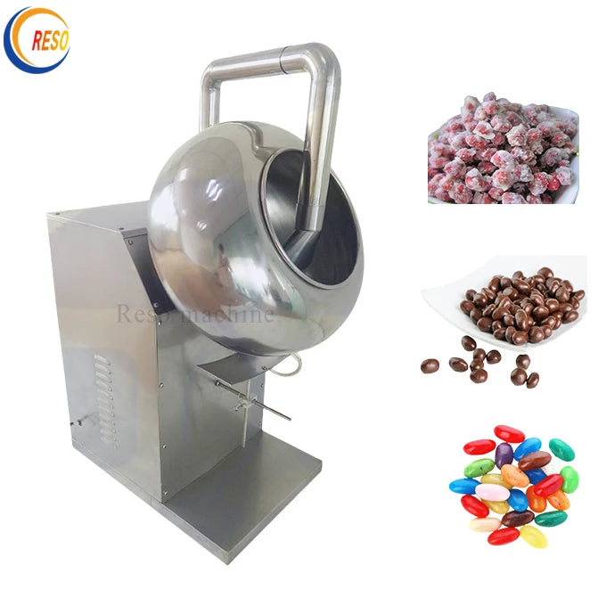 Chocolate Glazing Machine Almond Nut Film Coater Peanut Sugar Coating Machine