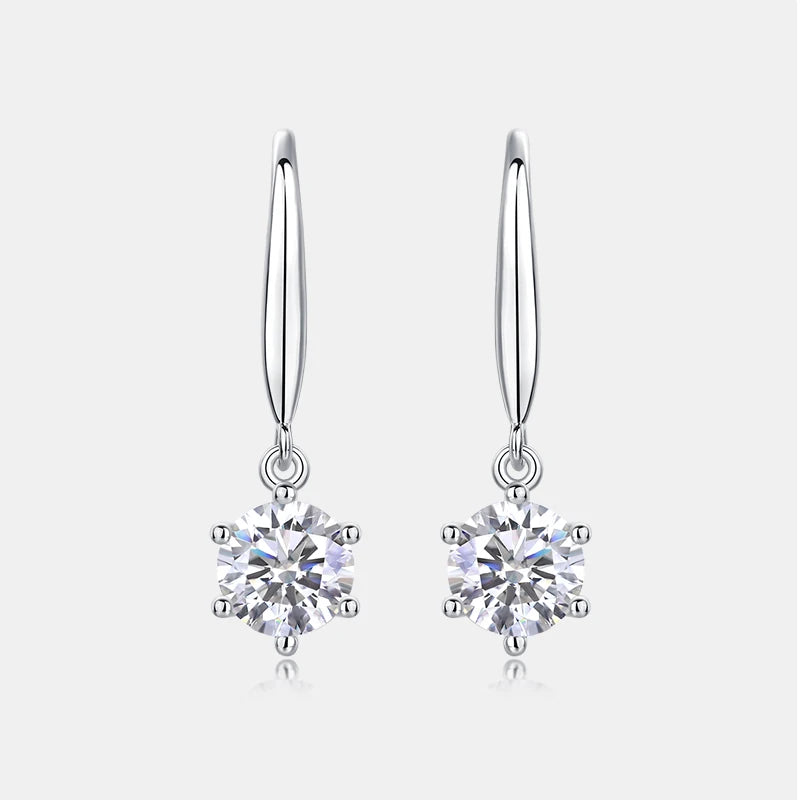 Hypoallergenic Customized Women Fashion Jewelry 925 Sterling Silver Fine Jewelry Earring Moissanite Earring