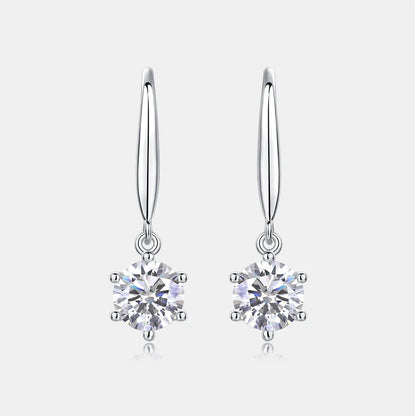 Hypoallergenic Customized Women Fashion Jewelry 925 Sterling Silver Fine Jewelry Earring Moissanite Earring