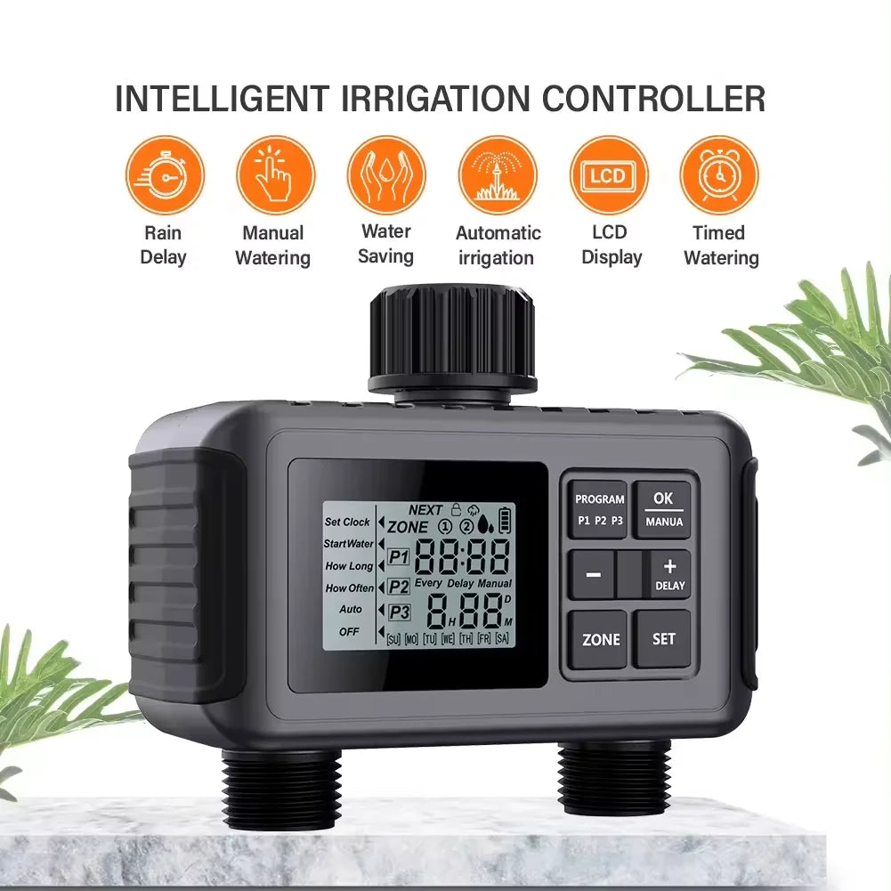 Smart Digital Drip Irrigation Controller Garden Watering Timer for Greenhouse Lawn Diaphragm Structure by PDG ibma