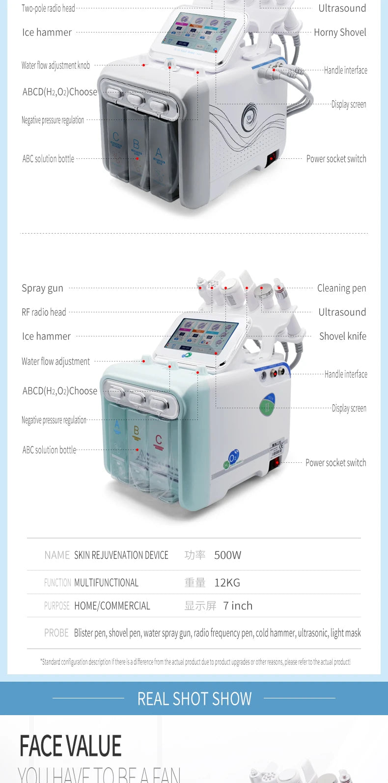 The Latestskin and Eye Multi-function Hydrogen and Oxygen Bubbles,Cleansing and Hydrating Beauty Machine