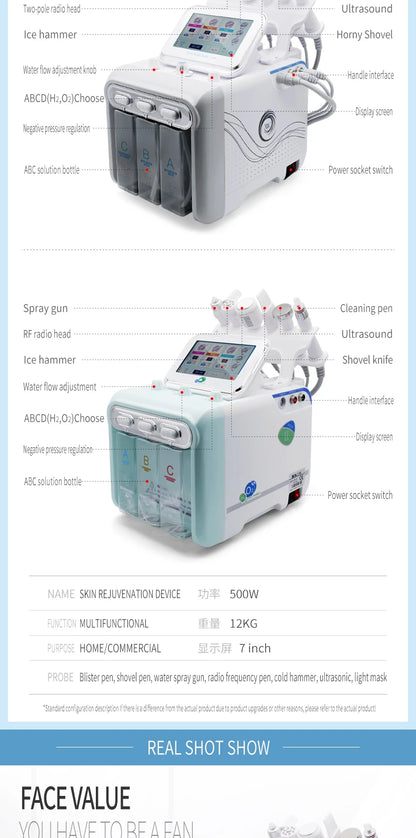 The Latestskin and Eye Multi-function Hydrogen and Oxygen Bubbles,Cleansing and Hydrating Beauty Machine