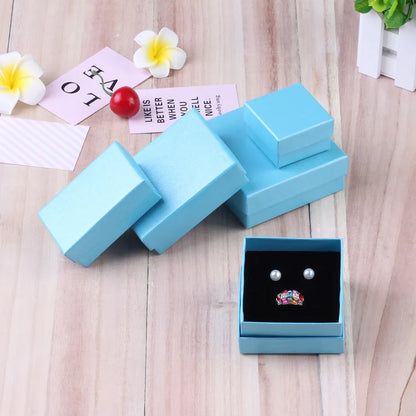 24pcs Square Jewelry Packaging Box 9*7cm Purple paper Necklace Ring Earrings Bracelet Gift Box for Valentine's Day High Quality