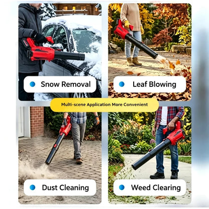 Handheld Cordless Blower Brushless Motor 3-Year Warranty Battery Powered Adjustable Speed DIY ABS Material Snow & Leaf Removal