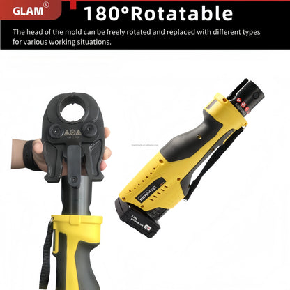 HHYD-1532 Electric Hydraulic Crimping Tool Kit With Compact Propress Jaws U16-32mm for Copper PEX Stainless Steel Plumbing Pipes
