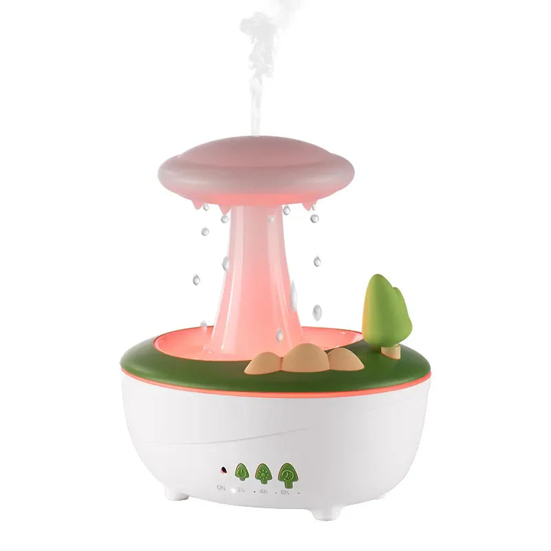 2025 New Trending 3D Simulation Landscape RainDrop Air Humidifier 7 Color Night Lights 280ML Aromatherapy Fragrant Oil Diffuser