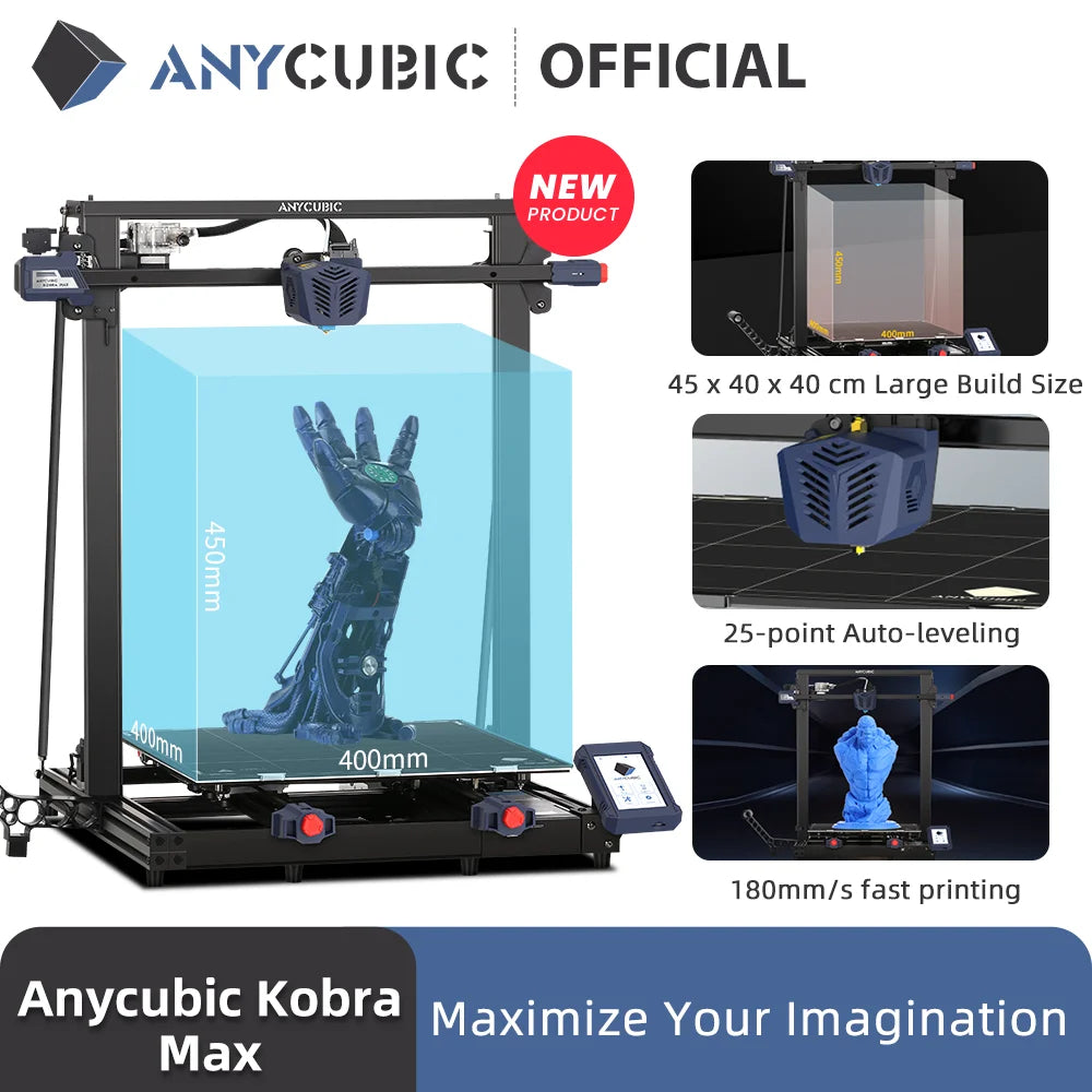 Anycubic 5X 10X Faster Kobra 2 Max Neo Pro Impresora Diy Anycubic Fdm Imprimante Impresora 3d Printing