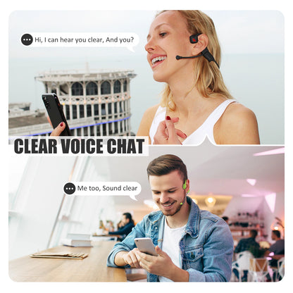 Customized Blue IPX4 V5.0 PC 8 Hour Wireless Ear Clip AI Earphones  Headphones Headset for Waterproof  Special