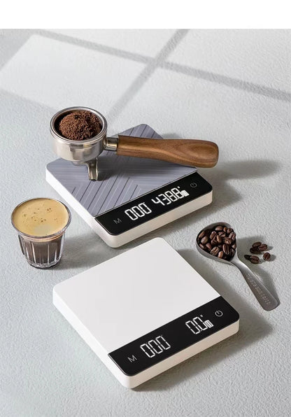 High Quality Multi-Function Digital Food Electronic Drip Chronograph Kitchen Coffee Scale with Electric Power Source