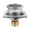 HIDEEP Modern Chrome Plated Brass 4 Inch Anti-Odor Floor Drain for Bathroom Kitchen & Hotel