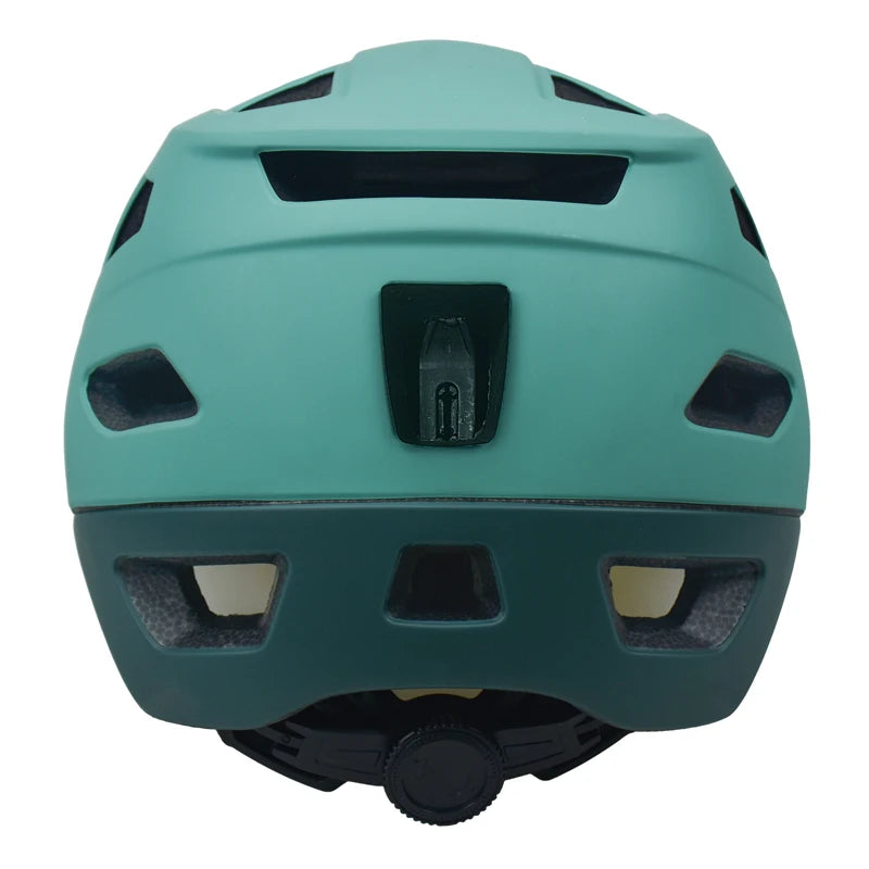 2025 NEW LA Bike Helmet with Visor Moutain Bike Helmet with Rear Light Rechargeable Intergrally-mold PC Shell Led Lights Helmet