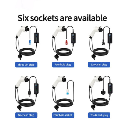 Type 1 to Type 2 Ev Charging Cable 8A/10A/13A/16A Ev Onboard 3.5kw Ev Charger Type 2 Electric Car Charging Stations
