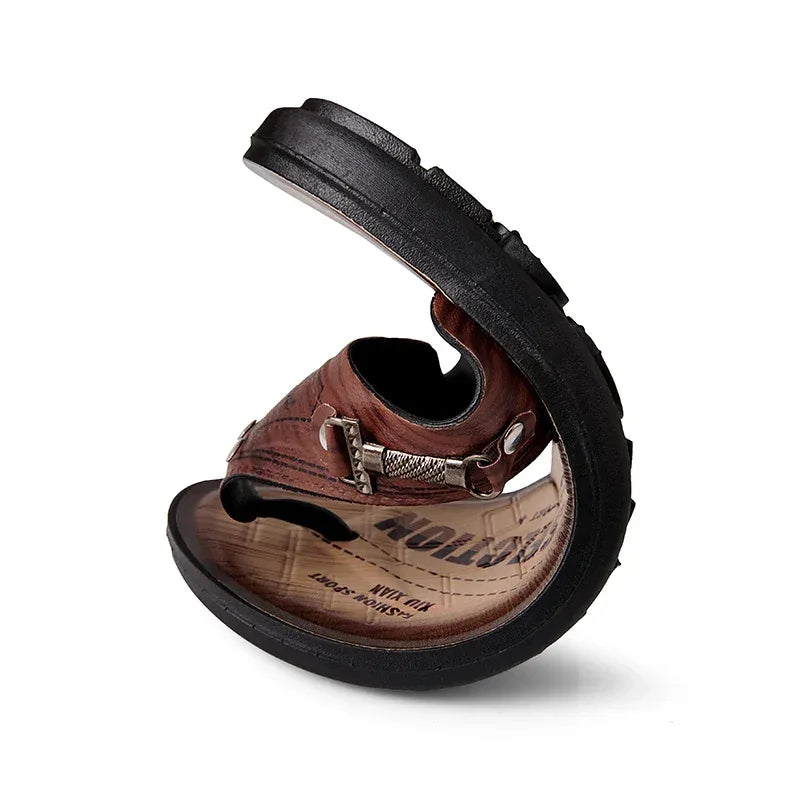 NEW Models slippers Outdoor Casual Flat Shoes Men Flip Flops Low Price Factory Customize EVA Beach Sandals Leather Casual 2025