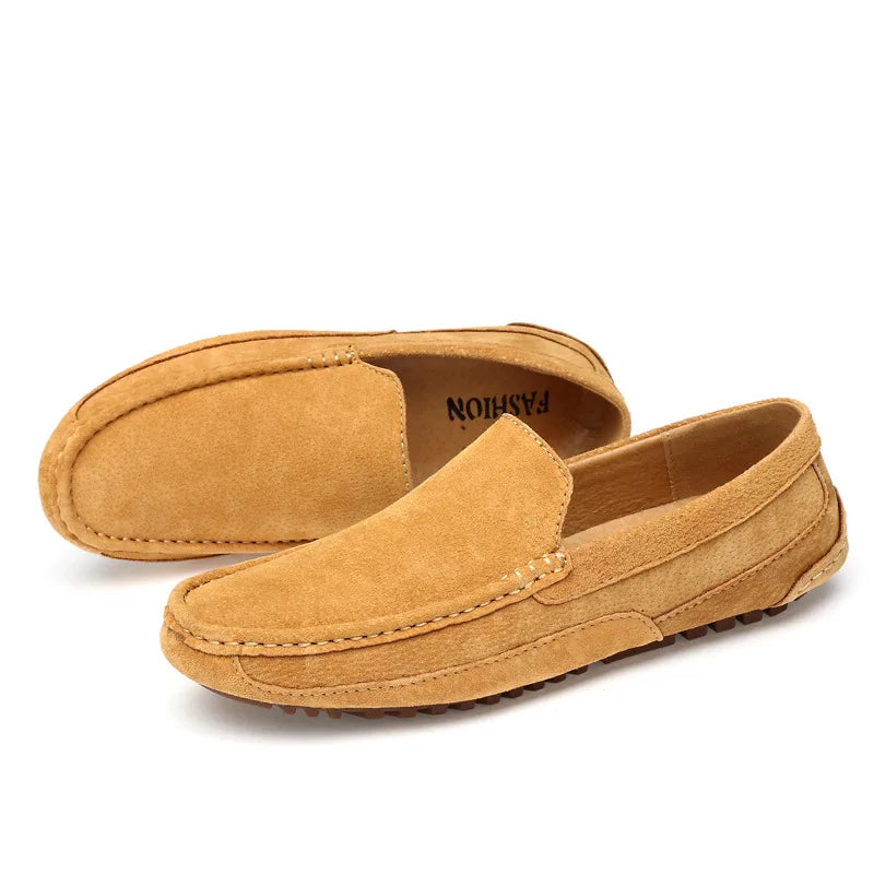 Suede Leather Man Loafers Luxury 2021 Casual Shoes For Men Boat Shoes Handmade Men Slipon Driving Shoes Male Moccasins Zapatos99