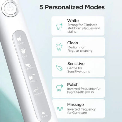 Fairywill Electric Sonic Toothbrush FW-507 USB Charge Rechargeable Adult Waterproof Electronic Tooth Brushes Replacement Heads s