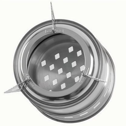 STARCAMP Portable Stainless Steel & Iron Cabar Wood Burning Stove for Outdoor Camping Cooking