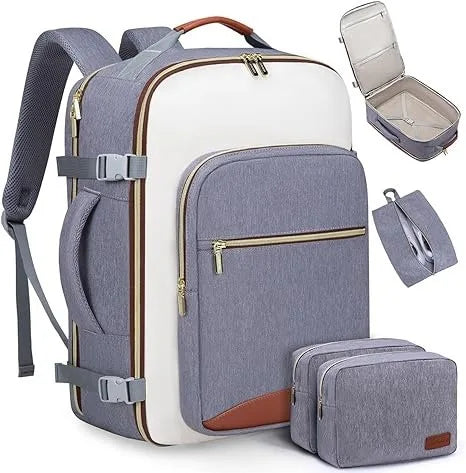Cross-Border Color-Block Multi-Piece Set Oxford Waterproof Backpack Large Capacity for Business Trip Carry-On Luggage Laptop