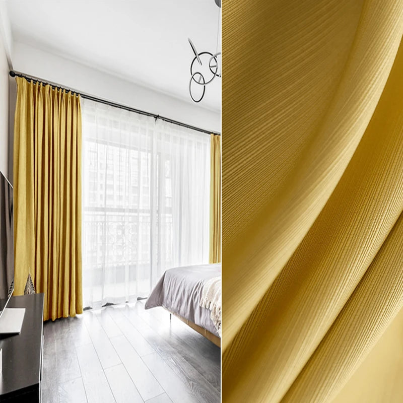 YCENTRE Modern Style Solid Color Window Treatment Curtains Thermal Insulated Curtains Blackout Curtain Drape For Living Room
