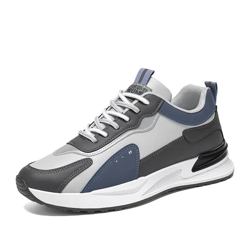 Trendy Men's Breathable Mesh Shoes Thick Sole Sports Fashion Casual Running Shoes Men New Style 2024