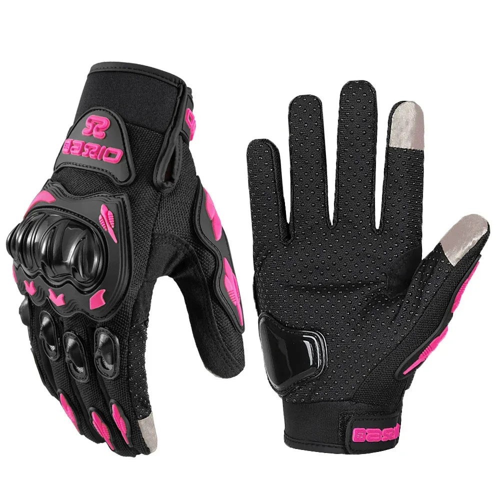 Motorcycle Gloves Summer Waterproof Touch Screen Full Finger Gloves Protective Anti-fall Guantes Moto Non-slip Riding Gloves