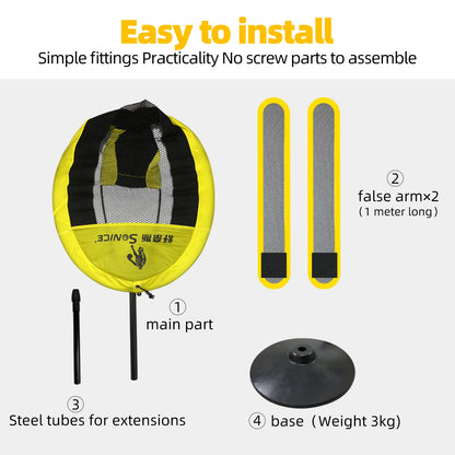 Customisable Defender Basketball Training Net Obstacles Height Adjustable Collapsible Basketball Defender Dummy