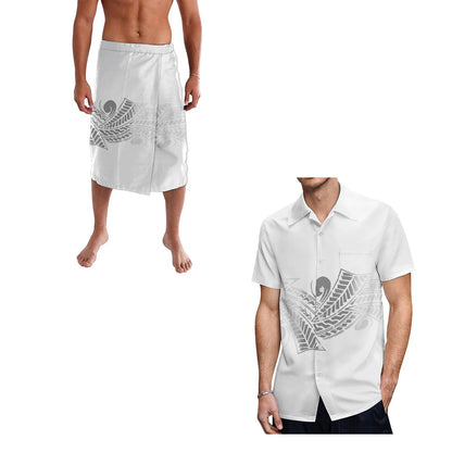 Hot Sale Hawaii Flower Print Summer Aloha Shirts Men Quick Dry Short Sleeve Custom Lavalava Ie Faitaga Men Beach Swimsuit Sarong