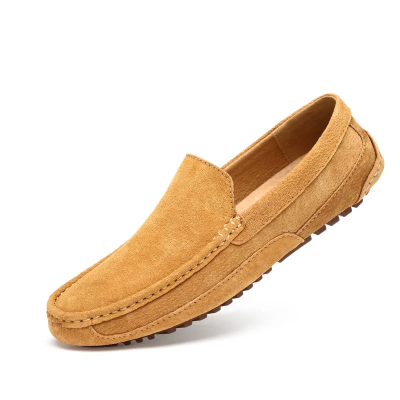 Suede Leather Man Loafers Luxury 2021 Casual Shoes For Men Boat Shoes Handmade Men Slipon Driving Shoes Male Moccasins Zapatos99