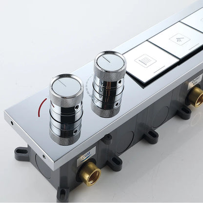 Homein Sanitary Ware, US Warehouse in Stock, Thermostatic Shower Set, Multi-function Bathroom Shower Set, Copper Material