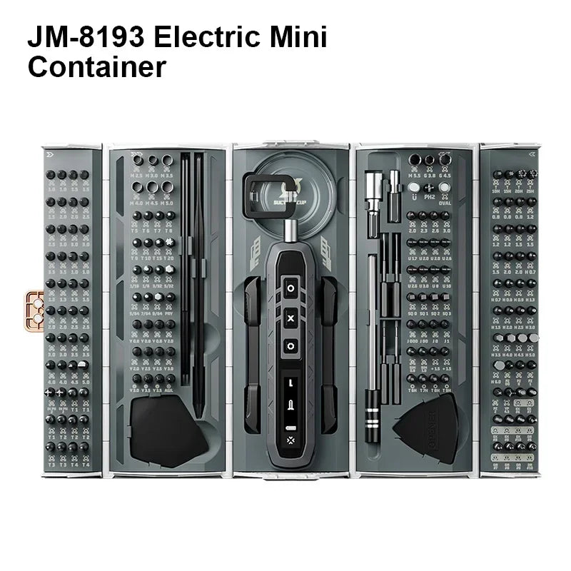 JAKEMY JM-8193 180-in-1 Electric Mini Precision Screwdriver Toolkit Multifunctional for Repair Phone Camera Mini Electronics