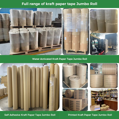 Customized Eco Friendly Degradable Self-adhesive Water Activated Kraft Packing Tape Manufacturer